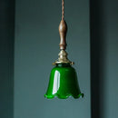 GobekUsa Green Glass LED Pendant Light for Home Decor and Cafe Lighting