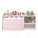 Scalloped Kids Bookshelf and Toy Storage Organizer for Playroom
