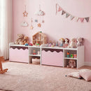 Scalloped Kids Bookshelf and Toy Storage Organizer for Playroom by LJGDeals