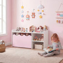 Scalloped Kids Bookshelf and Toy Storage Organizer for Playroom by DirectDeals