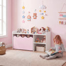Scalloped Kids Bookshelf and Toy Storage Organizer for Playroom