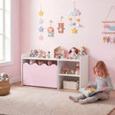Scalloped Kids Bookshelf and Toy Storage Organizer for Playroom by LJGDeals