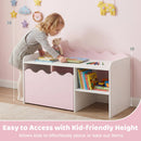 Scalloped Kids Bookshelf and Toy Storage Organizer for Playroom