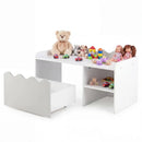 Scalloped Kids Bookshelf and Toy Storage Organizer for Playroom by LJGDeals