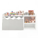 Scalloped Kids Bookshelf and Toy Storage Organizer for Playroom by DirectDeals
