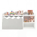 Scalloped Kids Bookshelf and Toy Storage Organizer for Playroom