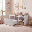 Scalloped Kids Bookshelf and Toy Storage Organizer for Playroom by LJGDeals
