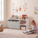 Scalloped Kids Bookshelf and Toy Storage Organizer for Playroom by LJGDeals