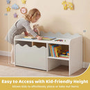 Scalloped Kids Bookshelf and Toy Storage Organizer for Playroom by LJGDeals