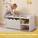 Scalloped Kids Bookshelf and Toy Storage Organizer for Playroom