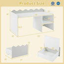 Scalloped Kids Bookshelf and Toy Storage Organizer for Playroom by LJGDeals