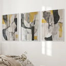Golden Abstract Shapes Modern Wall Decor Poster by Wall Art Set