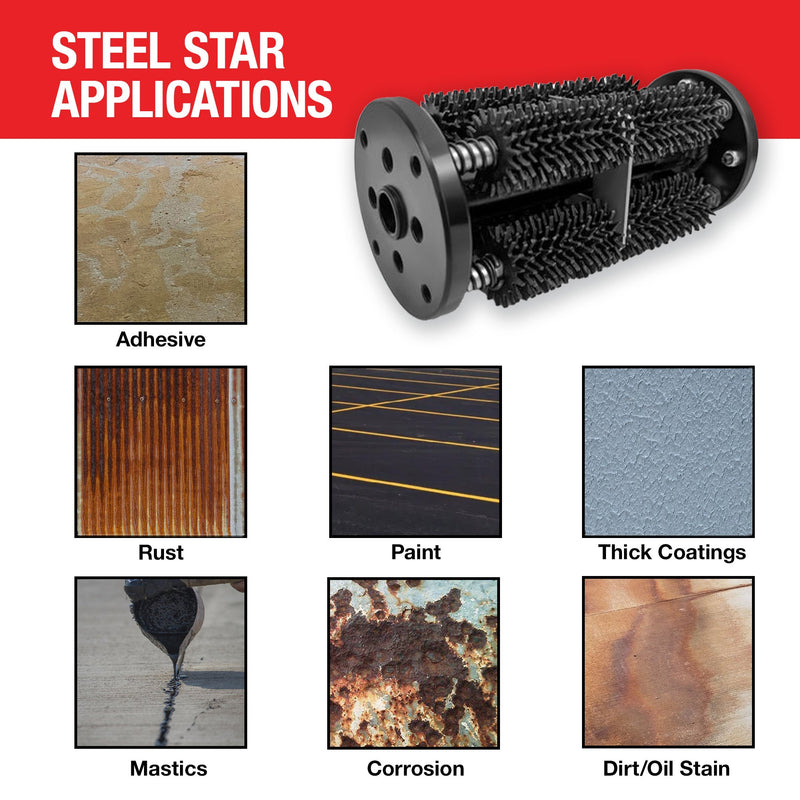 8-Inch Steel Star Drum Scarifier Attachment, photo 3 of 7