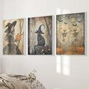 Witchy Halloween Fall Decor Modern Wall Art Print by Wall Art Set