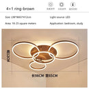 GobekUsa LED Round Ceiling Chandelier for Modern Living Room, Bedroom, Restaurant - Circle Rings Lighting Fixture