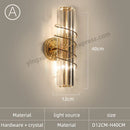 GobekUsa Crystal Wall Light: Minimalist Bedside Loft Wall Sconce for Living Room