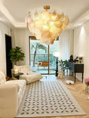 GobekUsa Glass Shell Ceiling Pendant Light Luxury Bedroom Decor Hanglamp