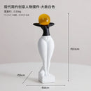 GobekUsa Abstract Art Female Body Decor Figurines Black White Resin Home Decor
