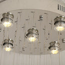 GobekUsa Crystal Ring Pendant Chandelier: Modern Ceiling Light for Living & Dining Room