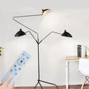 GobekUsa LED Tripod Floor Lamp Adjustable Spider Arm Standing Light Industrial Loft Decor
