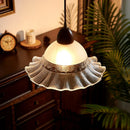 GobekUsa Glass Wood LED Pendant Lights: Modern Nordic Style Hanging Lamp for Bedroom and Balcony