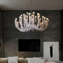 GobekUsa Glass Chandelier LED Hanging Light for Living Room Bedroom Dining Room - 2024 Collection.