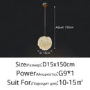 GobekUsa Crystal Ball Pendant Chandelier for Bedroom Bar Deco