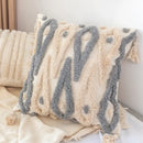 GobekUsa Geometric Tufted Tassel Pillow Cover - Handcrafted Boho Chic Cushion Cover