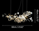 GobekUsa Gold Branches Chandelier Porcelain Leaves Pendant Lights