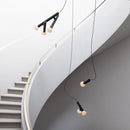 GobekUsa Glass Pendant Lights with Adjustable Cord for Hall, Dining Room, Office - White Glass