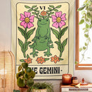 GobekUsa Gemini Frog Constellation Wall Hanging Tapestries for Boho Room Decor