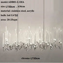 GobekUsa Crystal Branch Chandelier: Nordic LED Pendant Light for Home Décor & Wedding Lighting