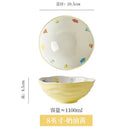 GobekUsa 7" Hand-Painted Ceramic Ramen Bowl - Large Noodle Bowl for Home & Restaurant