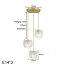 GobekUsa Carved Glass Pearl Chandelier for Dining Room, Living Bedroom, Study, Balcony - LED Pendant Lighting
