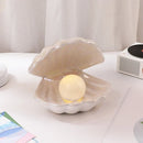 GobekUsa Ceramic Shell Pearl Night Light: Modern Nordic Bedroom Decor and Bedside Lamp
