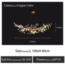 GobekUsa Glass Crystal LED Branches Chandelier Pendant Light - Handmade Kapok Flower Decoration
