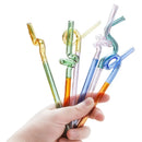 GobekUsa Glass Flower Handle Stir Bar for Coffee Cocktails Mixology and Home Parties