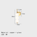 GobekUsa Glass Bedside LED Wall Lamp for Parlor, Hotel & Home Lighting