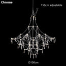 GobekUsa Golden Lustre Crystal Chandelier for Living Dining Bedroom LED Lights