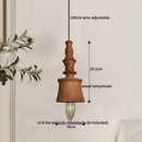 GobekUsa Japanese Style LED Wooden Pendant Light Fixture for Home Decor and Restaurant