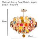 GobekUsa Agate LED Wall Lamp Sconces Gold Metal Surface Mount E14 G4 Bulb