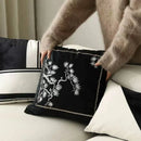 GobekUsa Embroidered Black White Minimalist Cushion Cover Light Luxury Home Decor Pillow