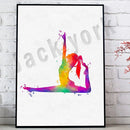 GobekUsa Dance King Yoga Print Women Dance Asana Pose Zen Pilates Art Deco Gift