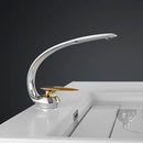 GobekUsa Brushed Gold Basin Faucet - Single Handle Bathroom Sink Faucet