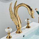 GobekUsa Golden Swan Crystal Dual Handle Basin Tap