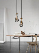 GobekUsa Crystal Copper Pendant Lights Gold Home Decor Glass Hanging Lamp