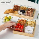 GobekUsa Bamboo Wooden Rectangular Tea Tray | Elegant Tea Cup Stand Tray for Dining