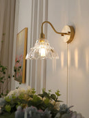 GobekUsa Brass Glass Pendant Light - Luxury Minimalist LED Nordic Flower Restaurant Lamp