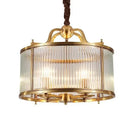 GobekUsa Glass Chandelier: Golden Copper Luxury Ceiling Pendant Light Fixture for Living Room