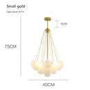 GobekUsa Glass Ball LED Chandelier for Modern Living Room, Nordic Design Bubble Pendant Lamp